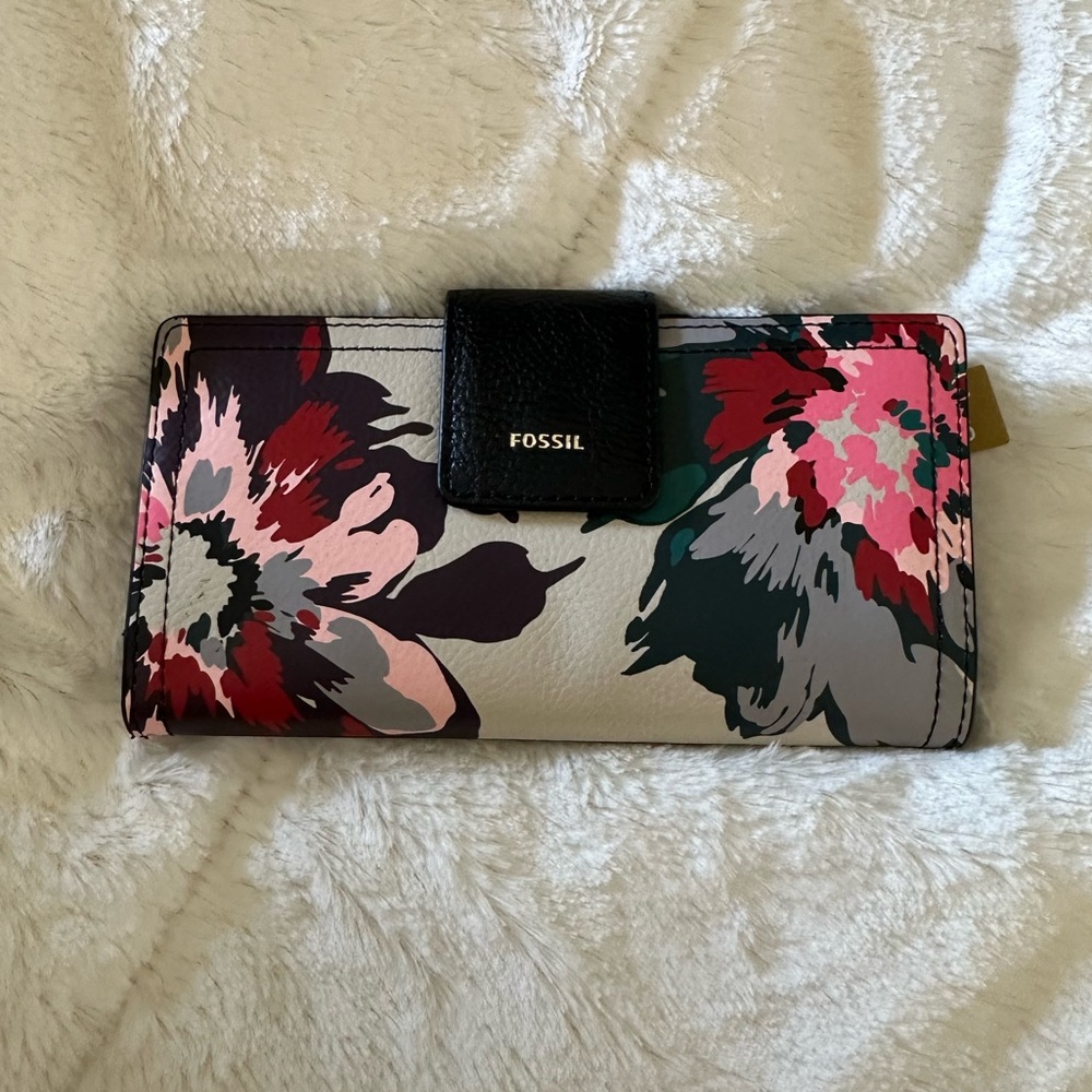 Fossil RFID Logan Tab Floral Wallet